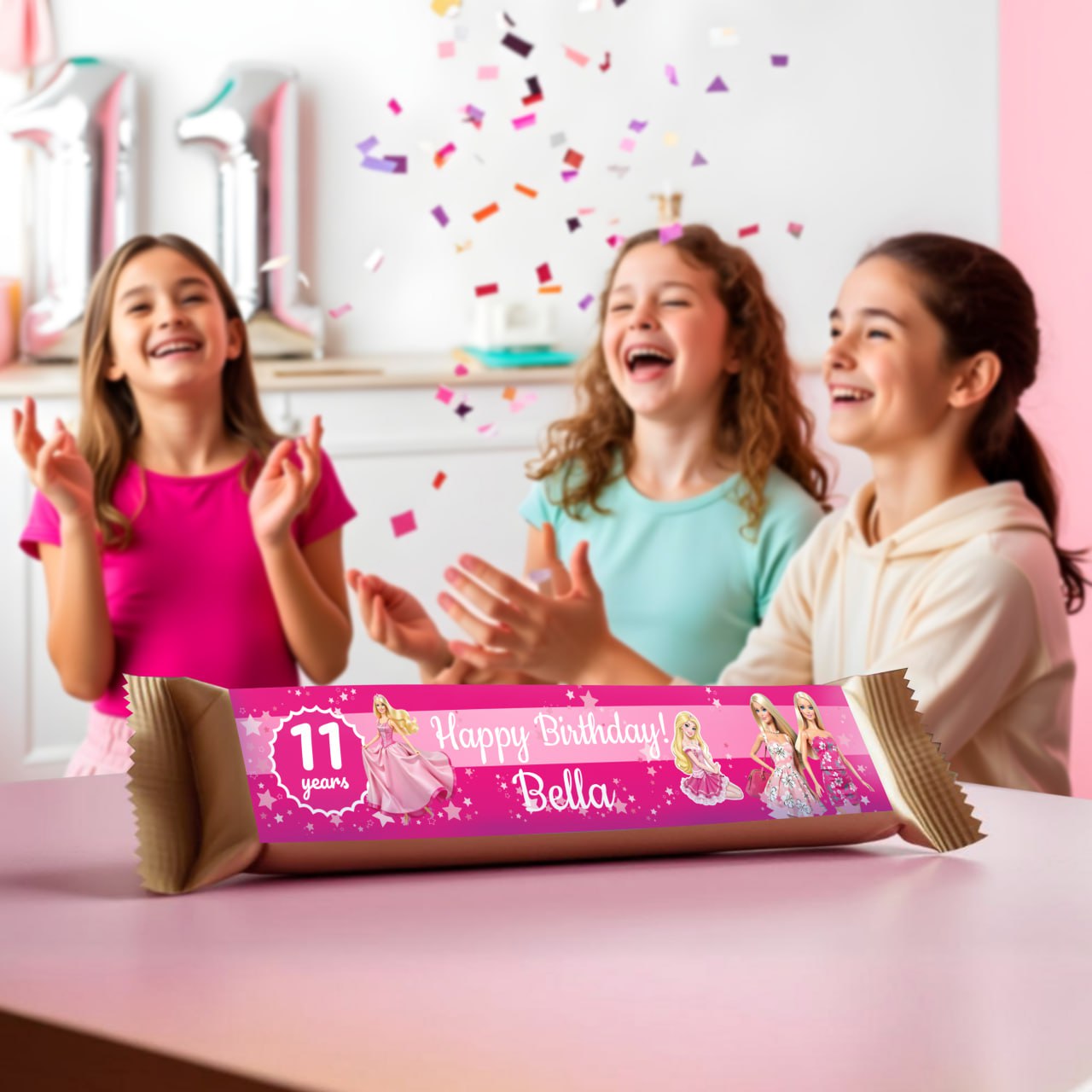 Personalized Pink Princess Birthday Party Decal Set