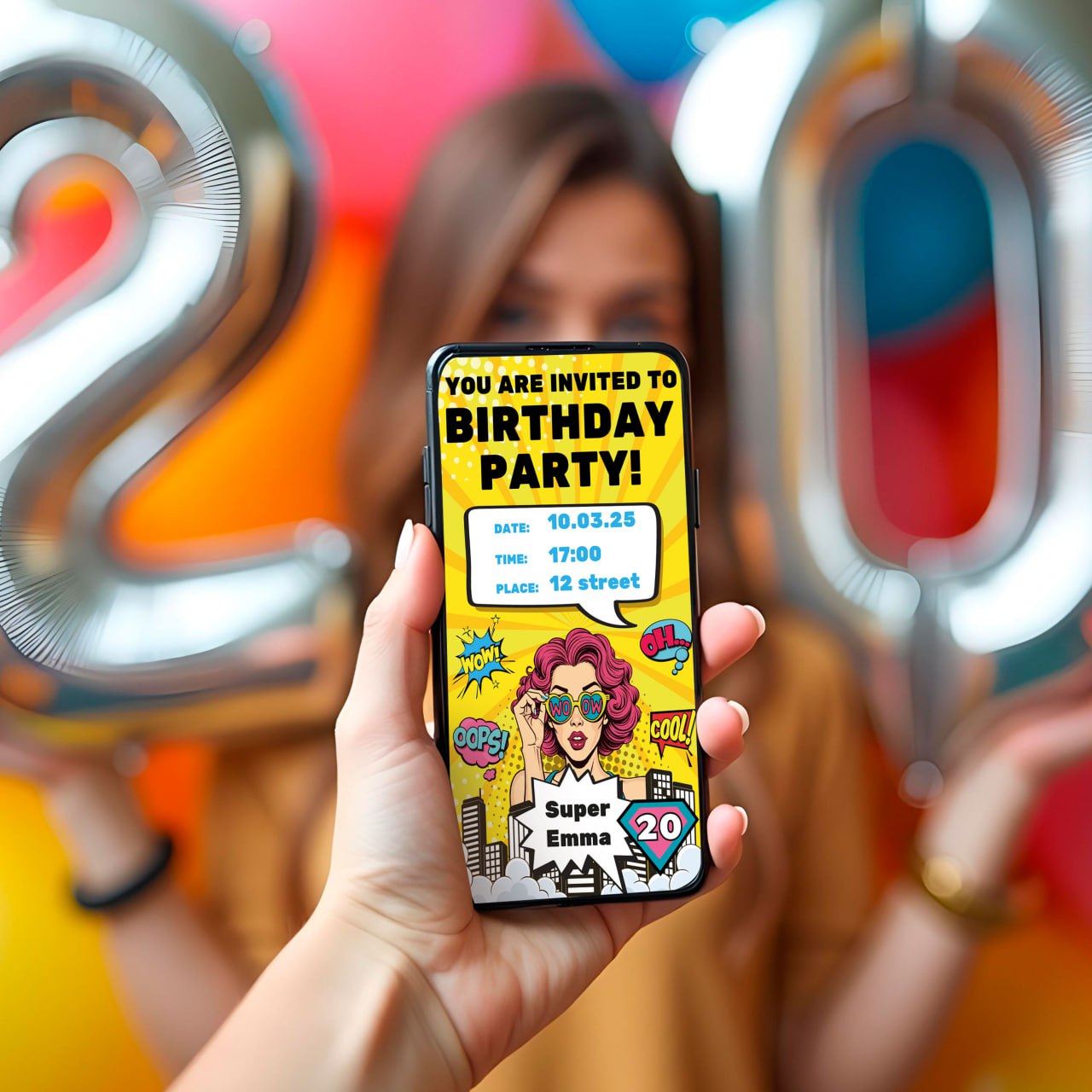 Comics Themed Birthday Decal Set