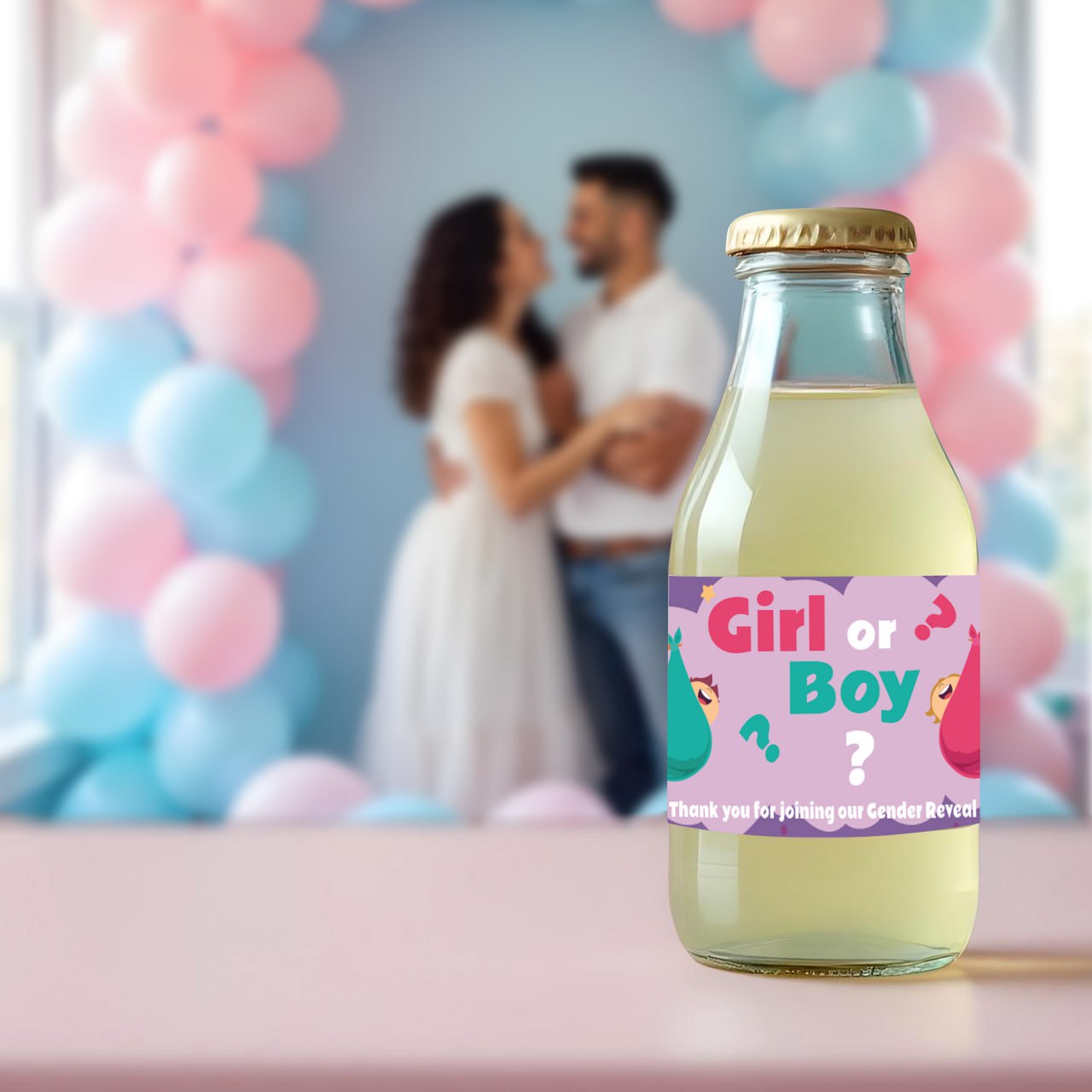 Gender Reveal Party Decal Set