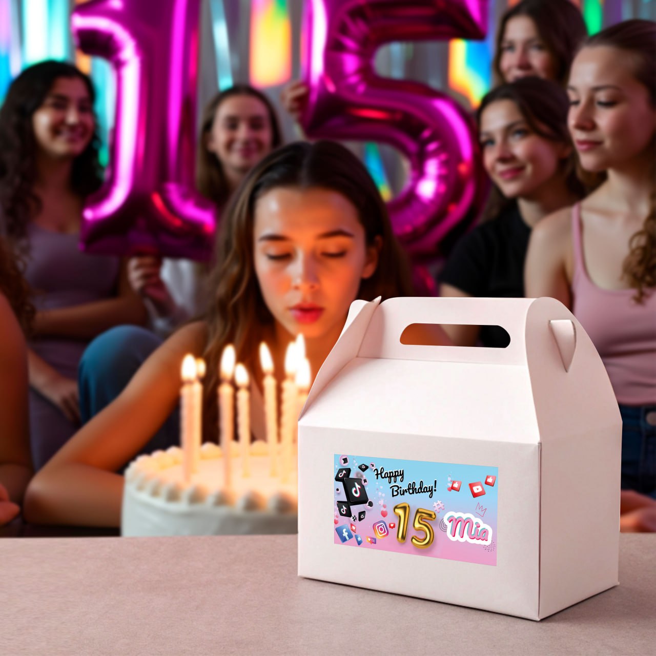 Social Media Themed Birthday Decal Set