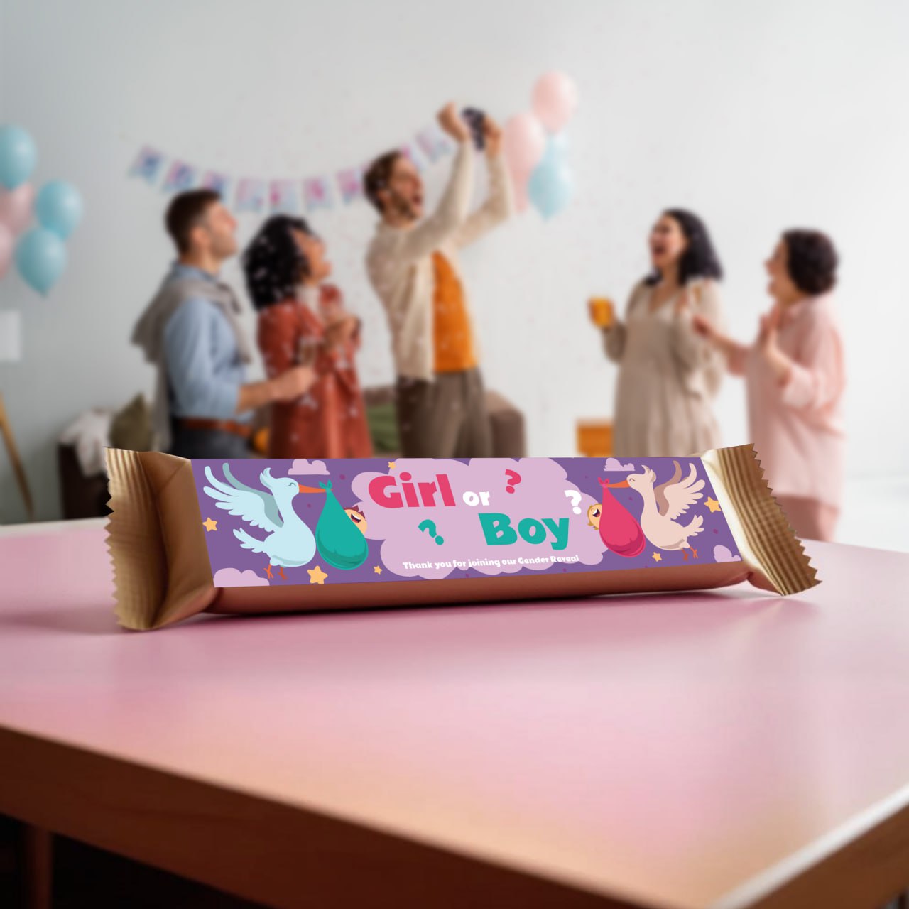 Gender Reveal Party Decal Set