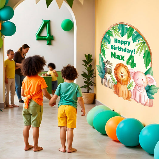 Animals Themed Birthday Decal Set