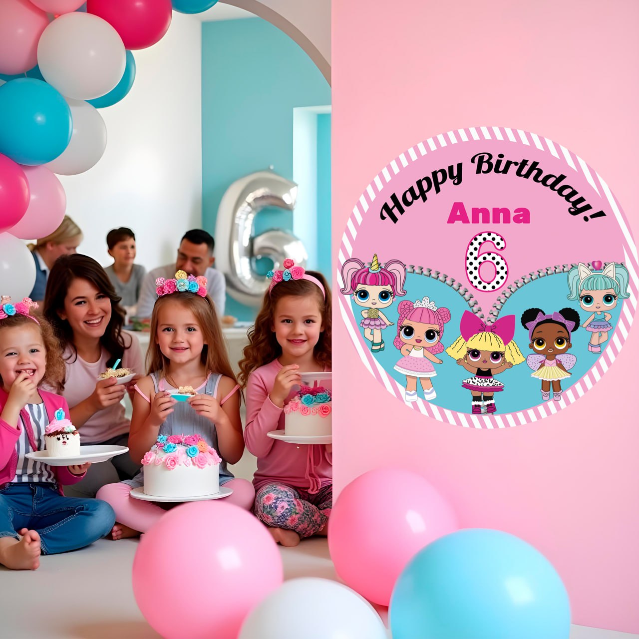 Personalized LOL Birthday Party Decal Set