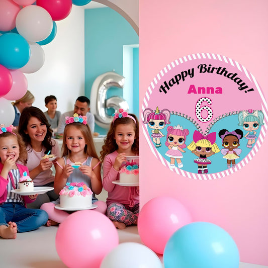 Personalized LOL Birthday Party Decal Set
