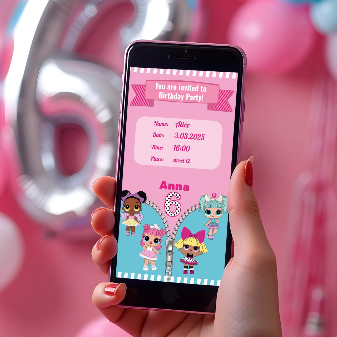 Personalized LOL Birthday Party Decal Set