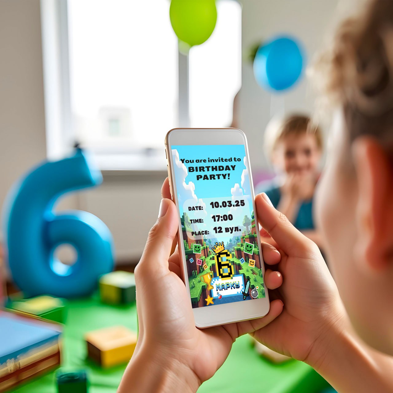 Minecraft Themed Birthday Decal Set