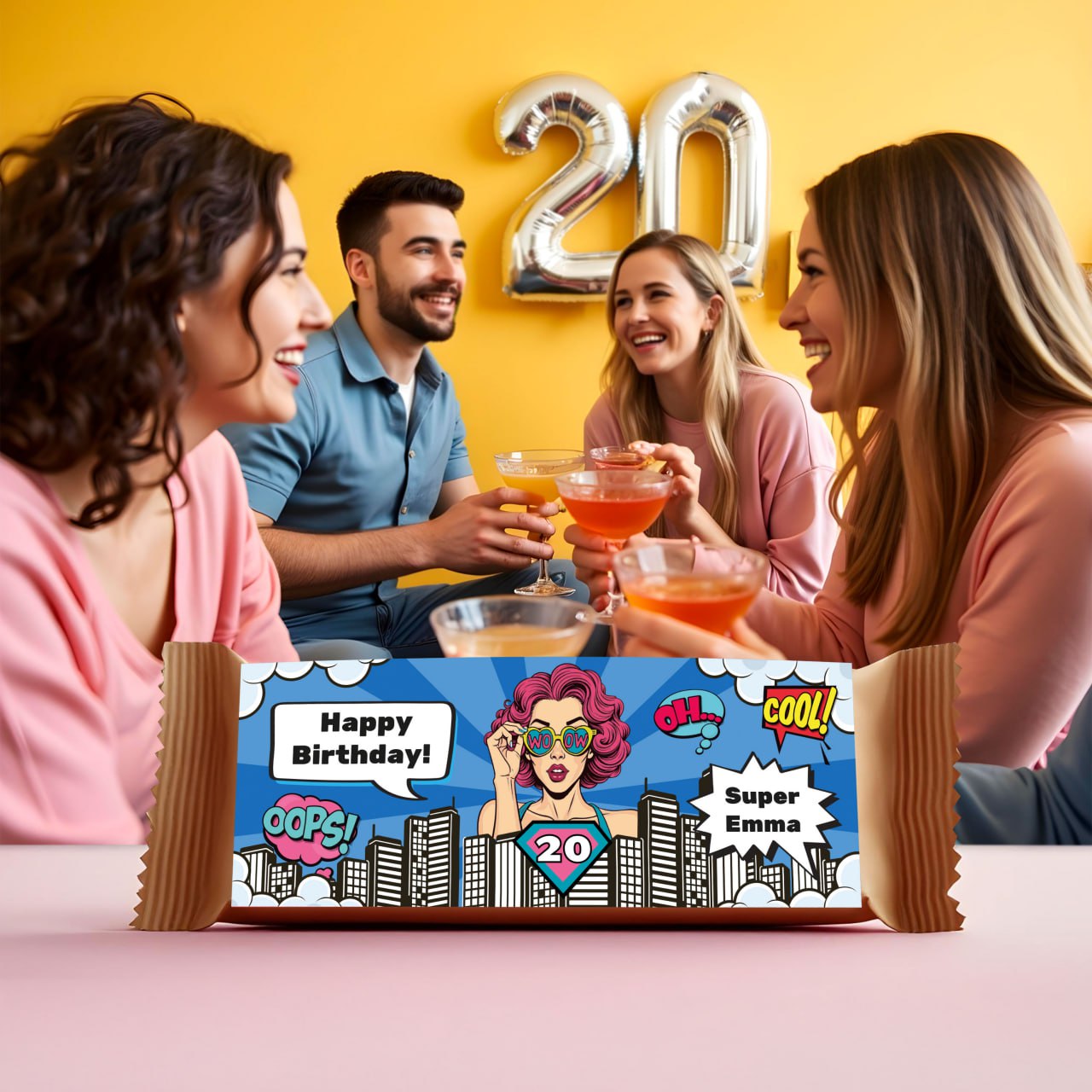 Comics Themed Birthday Decal Set