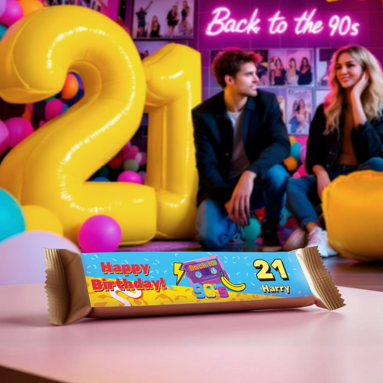 90's Themed Birthday Decal Set