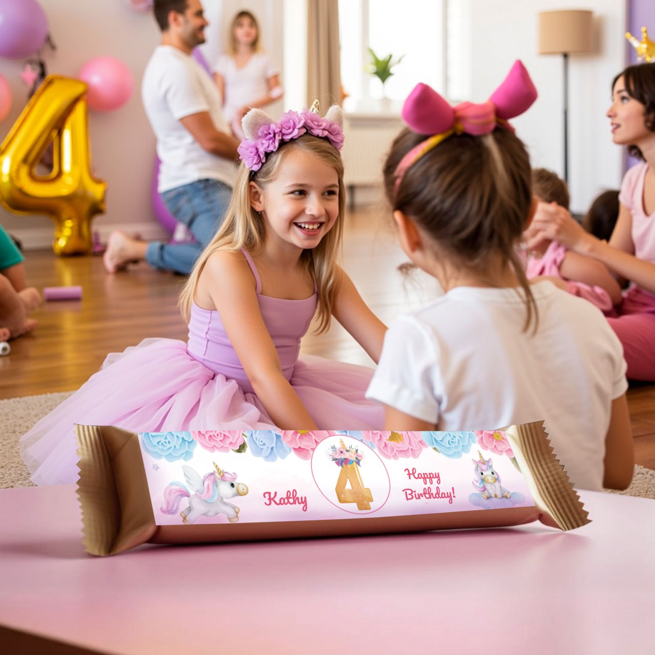 Personalized Unicorn Birthday Party Decal Set