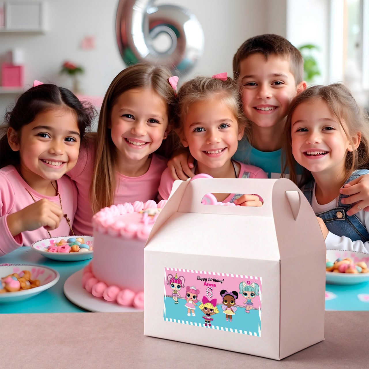 Personalized LOL Birthday Party Decal Set