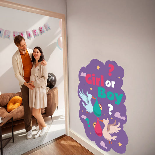 Gender Reveal Party Decal Set